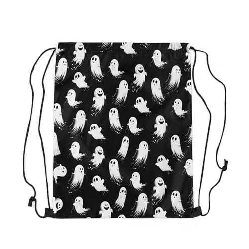 jejeloiu Sac à dos avec cordon de serrage Motif tête de mort en sucre 33 x 40 cm, noir/blanc, 13x15.7inch, Sacs à dos de jour