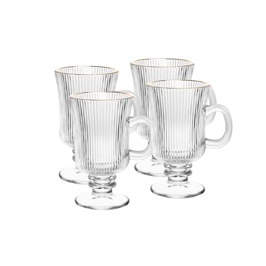 Taças para Cappuccino com Fio de Ouro