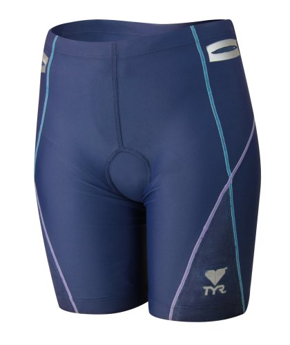 TYR Multisport Women's Splice 8 Inch Race Short, Blueberry Extra Large