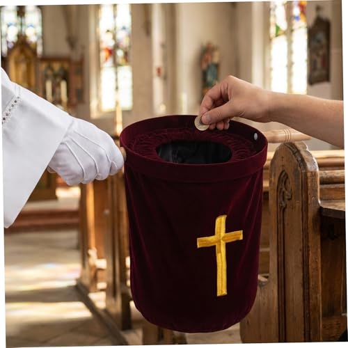 Bolsa de iglesia para evitar ruidos en colecta de terciopelo 3