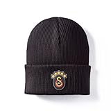 Galatasaray Beanie Hat with 5 Stars – Unisex Winter Knit Wool Hat for Men Women – Black & Red – Soccer Fan Gift Beanie (Black)