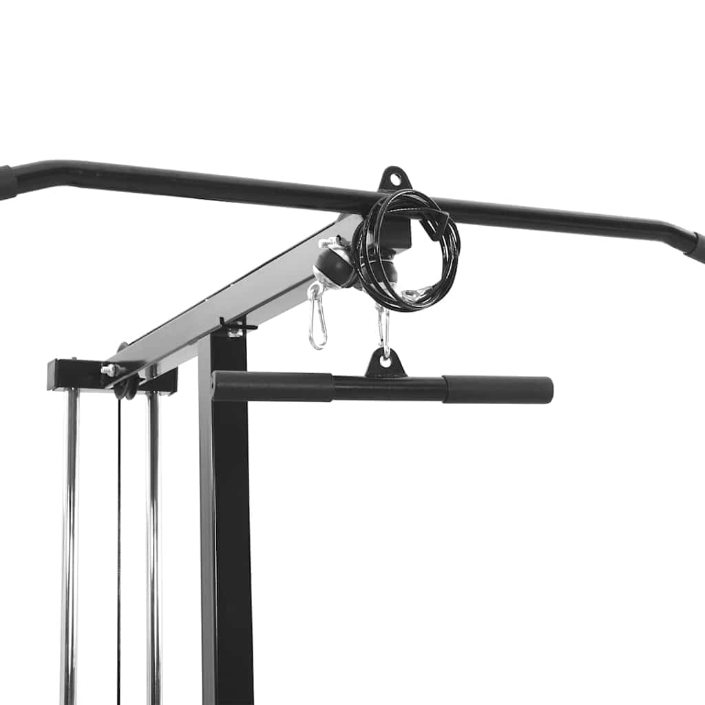vidaXL LAT Pulldown Maschine mit verstellbarem Sitz für bis zu 80 kg Robuste Fitnessausrüstung für Heimfitness mit kompaktem Design für Krafttraining Industrie Stil Glatte Textur