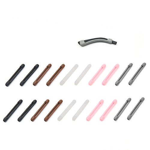 10 Pairs Temple Tips Eyewear Comfort Silicone Glasses Ear Hooks, Soft Silicone Anti-Slip Ear Pads Eyeglasses Sleeve Retainer, 5 Colors #TOP5