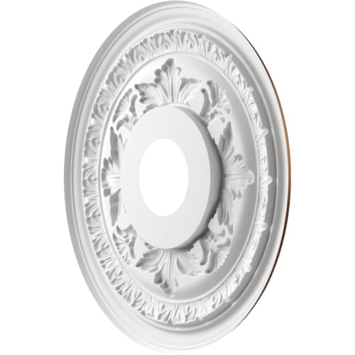 Image of Ekena Millwork CMP16BACDC Baltimore Thermoformed PVC Ceiling Medallion (Fits Canopies up to 6 1 /2 inch), 16 inchOD x 3 1 /2 inchID x 1 inchP, Metallic Dark Copper