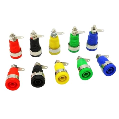 Prise banane femelle de 4mm noire anti-court-circuit 32A pour panneau technique