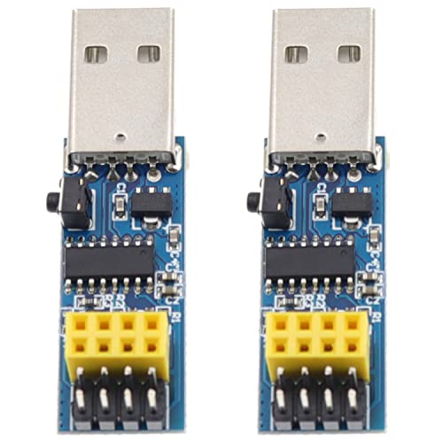 Aihjcnele 2Pcs Usb To Esp8266 Ch340C Breakout Prog Programmer Downloader Module With Reset Auto-Download Circuit With Reset Button For Esp-01 For Esp-01S Ide Dc 5V Debugger Module (Ch-340) #TOP15