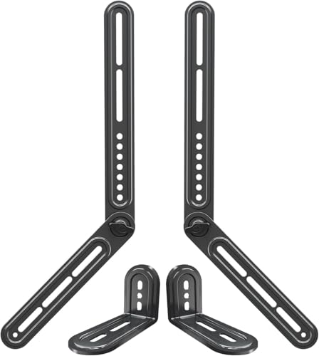 Mounting Dream Soundbar Halterung Universal Soundbar-TV-Halterung für die Montage über/unter TV, für Soundbar bis zu 6.8kg, mit Abnehmbarer Langer Verlängerungsplatten und L-förmige Halter, MD5420-03