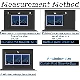 Venwemong Curtain Pole with Brackets Fittings Set Window Poles Heavy Duty Door Curtain Poles for Bedroom, Living Room (Silver,84-150 cm/33-59 in) - Image 6