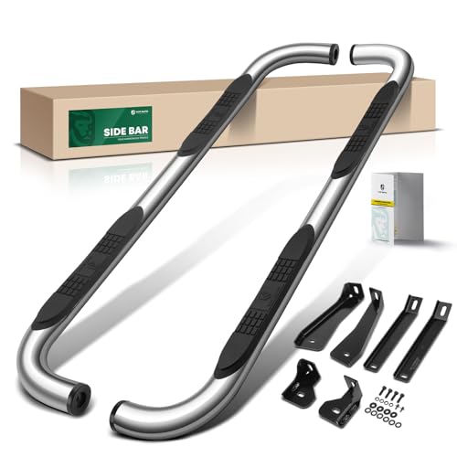 Estribos laterales acero inoxidable 3 pulg YHTAUTO pack 2 miniatura 1