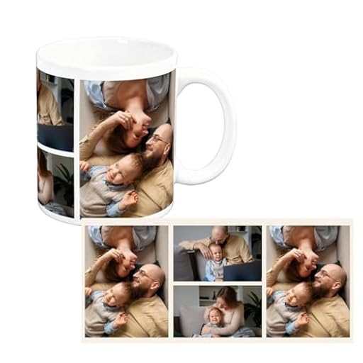 Genérico Tazas personalizadas con fotos. Regalos personalizados originales. Tazas efecto collage. Taza de cerámica. Regalos personalizados. Detalles originales. (4 Fotos) | Ya disponible en tu tienda friki favorita! En mundofriki.es!