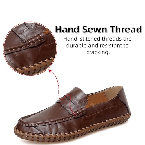 Men's Leather Loafer Casual Mocasines Light Weight Driving Slip On Fashion Boat Shoe Comfortable Breathable Soft Walking2
