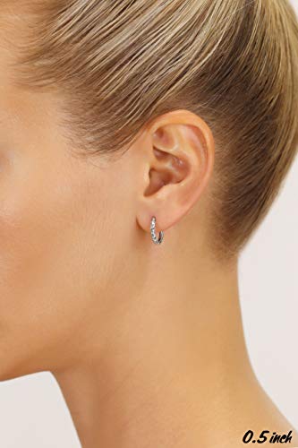 Image of 14k Gold Hand Engraved Diamond-cut Round Hoop Earrings, (0.5 inch Diameter)