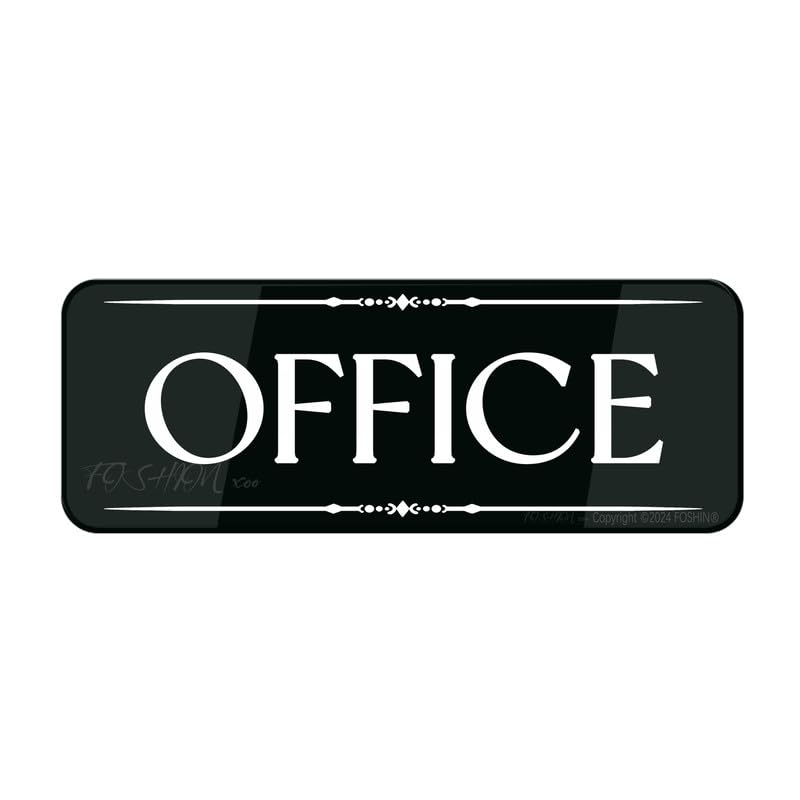 Acrylic Plastic Sign Fancy Office Sign 10""X3"" Thick Acrylic Self-Adhesive Modern Design Sign Easy To Install
