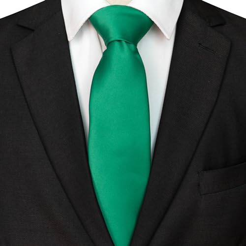 Image of JEMYGINS Solid Color Tie Mens Necktie for Business and Wedding