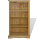 Dieses elegante Bücherregal ist aus hochwertigem Kiefernholz gefertigt und dadurch sehr strapazierfähig.