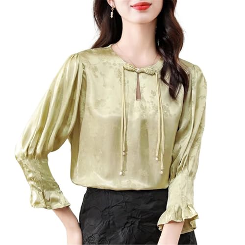 Chemise style chinois de qualité supérieure avec col rétro finitions GUOYUXIAO