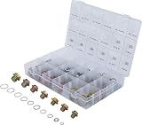 BGS 8119 | Assortiment de bouchons de vidange et joints alu | 534 pièces