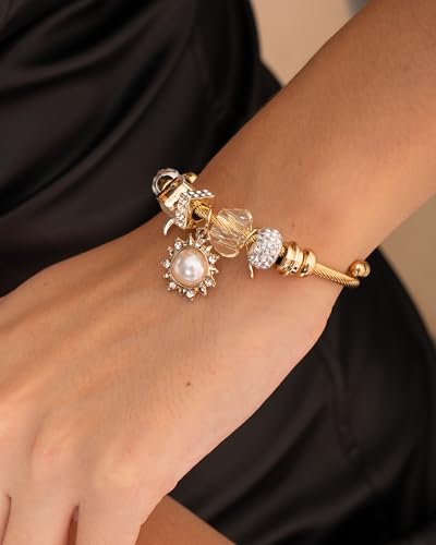 Image of White Charm Moon and Sun Adjustable Bracelet