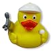 Produktbild HC-Handel 914139 Vinyl Badeente Golfer Gummiente 9 cm