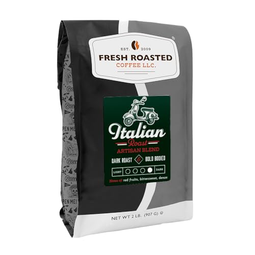Fresh Roasted Coffee, Italian Roast, 2 lb (32 oz), Dark, Kosher, Whole Bean