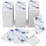 HOMMAND Double Sided Sticky Pads, 50 Pcs Sticky Foam Pads Heavy Duty, Extra Strong Adhesive Foam Pads, Double Sided Foam Tape, Waterproof Mounting Pads for Home Office Car School, Rectangle, White