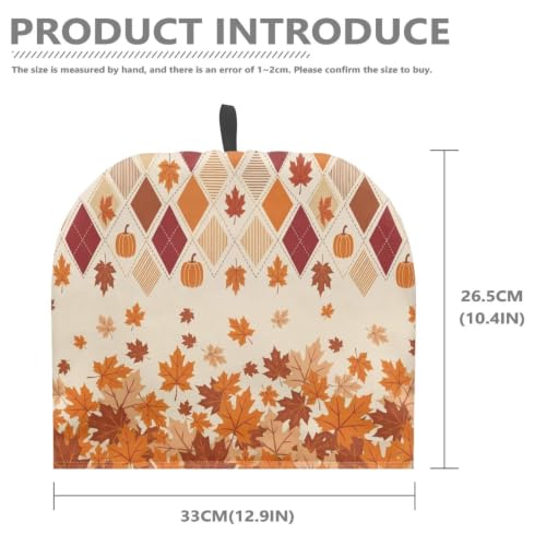 Image of Autumn Maple Leaves Tea Pot Cosy Cotton Tea Cozy for Tepots Insulated Kettle Cover with Elastic Band Breakfast Warmer Teapot Table Desk