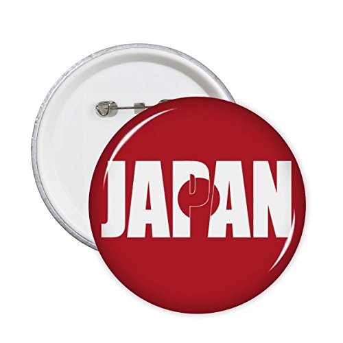 Badge bouton rond drapeau Japon L comme déco vêtement personnalisée
