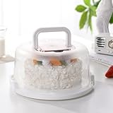 Cake Carrier with Lid and Handle, Cake Stand Cupcake Containers for 9 inch Cake, Lids Container for Transport Cake Holder Tray with Cover Round Cupcake Storage Kitchen Cooking Box