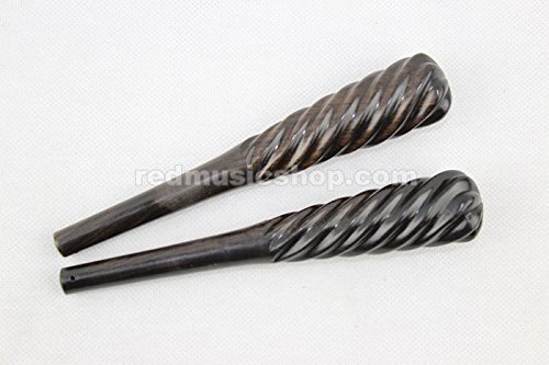 Ebony Jing Erhu Pegs, Spiral, 1 Set (2 Pieces), Customizable