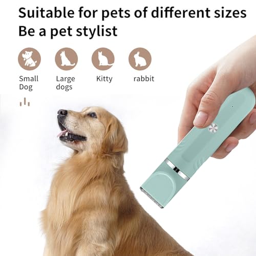 Outil électrique rechargeable de tonte pour animaux avec ciseaux de bain chat - 7