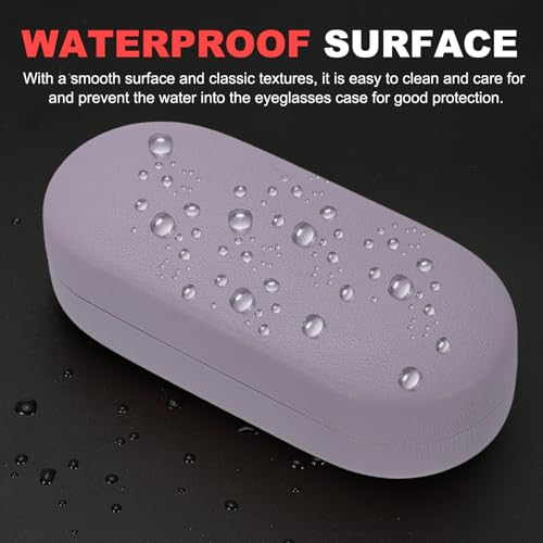 Image of PATIKIL Hard Shell Eyeglasses Case, PU Leather Large Glasses Case Litchi Grain Protective Sunglasses Organizer for Women Men