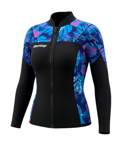 Owntop Women Wetsuit Top, 2mm Thermal High Stretch Neoprene