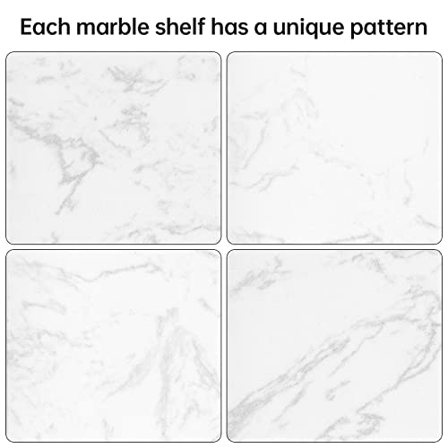 Hronta Toilet Paper Holder With Marble Shelf, Sus304 Stainless Steel Wall Mounted Toilet Paper Holder And 2Pcs Adhesive Hooks For Bathroom Washroom, Marble Top Toilet Paper Holder Brushed Nickel #TOP2