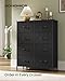 SONGMICS Dresser for Bedroom, Chest of Drawers, Steel, MDF, 8 Non-Woven Fabric Drawers, Storage Organizer Unit, Closet, Entryway, Ink Black and Ebony Black ULGS124B01S