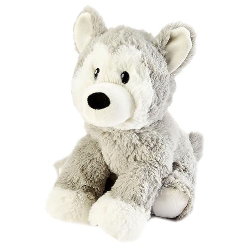Warmies Plush Husky Microwavable Scented with French Lavender Hot or Cold Teddy for Relaxation and Warm Relief Weighted Teddy