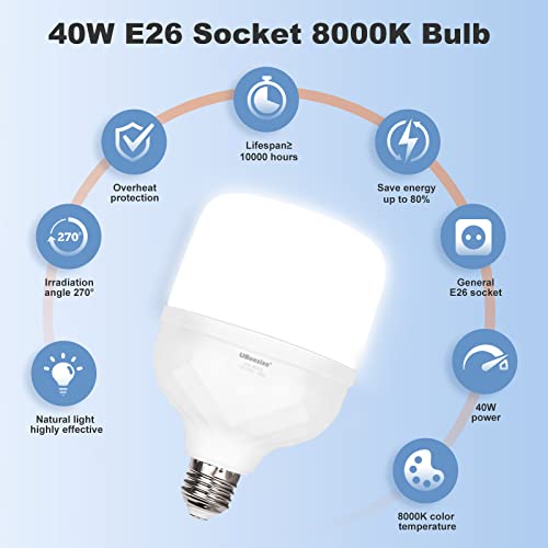 Ubeesize Softbox Photography Lighting Kit, 30"X30" Professional Softbox Lighting Kit With 2Pcs 40W E26 Socket 8000K Bulbs, Continuous Lighting Kit For Portraits Advertising Shooting, Video Recording #TOP1