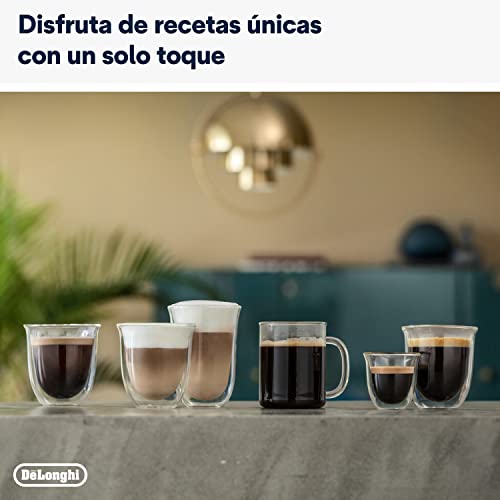 De'Longhi Perfetto Primadonna Soul ECAM612.55.SB Cafetera Superautomática Café y Cappuccino con Sistema de Leche LatteCrema, Tecnología Bean to Cup, 18 Bebidas, App Control