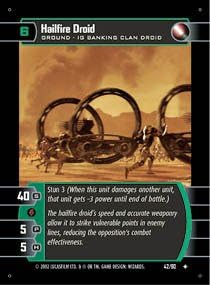 TCG SITH RISING HAILFIRE DROID 42U
