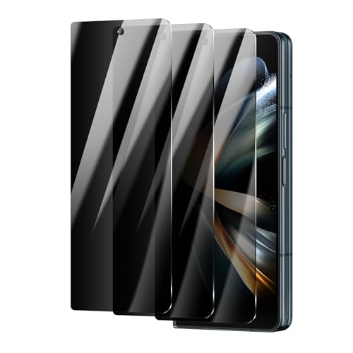 Lyootam 3 Pack for Privacy Screen Protector Samsung Galaxy Z Fold 4 Anti-Spy Tempered Glassfilm 34H Hardness Easy Installation Bubble Free Anti-Scratch