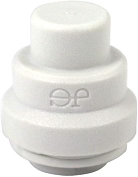 John Guest 1/4 Inch OD Polypropylene End Cap, Push to Connect Plastic Plumbing Fitting, White, PP4608WP