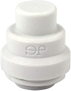 John Guest 1/4 Inch OD Polypropylene End Cap, Push to Connect Plastic Plumbing Fitting, White, PP4608WP