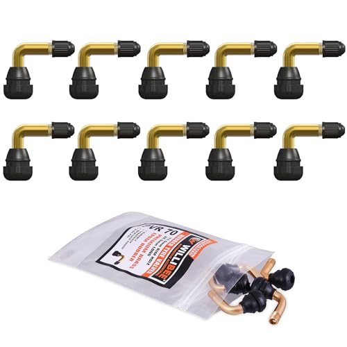 Image of WILLIBEE PVR70 Tyre Valve Stem, Brass and EPDM Rubber Tubeless Tire Valve Stem for Scooty (PVR70-10Pcs)