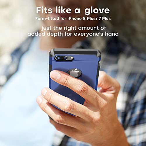Impactstrong Iphone 8 Plus Case/Iphone 7 Plus Case Heavy Duty Dual Layer Protection Cover Heavy Duty Case Compatible With Iphone 7 Plus / 8 Plus - Navy Blue #TOP6
