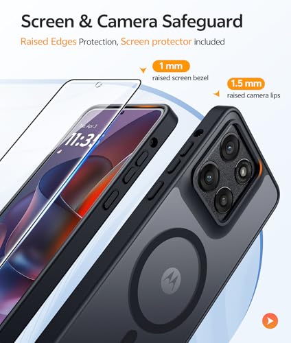 Image of FNTCASE for Moto G Stylus 5G 2026 Case: Motorola G Stylus 2025 Case [Compatible with Magsafe] Translucent Matte Cases with [Screen Protector] Military Grade Shockproof Protective Phone Cover