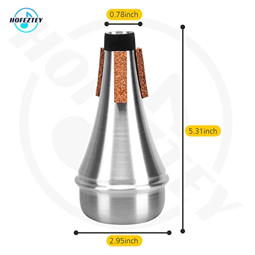 Hofeztey Trumpet Mute, Lightweight Aluminum Straight Mute Trumpet, Trumpet Silencer For Jazz And Classic, Practice Mute Trumpet For Beginners And Students, Mini Trumpet Mutes #TOP1