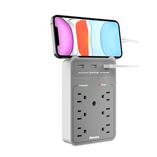 Huntkey 6 AC Outlets Surge Protector with 3 USB Charging Ports 3.4 Amp, SMD607