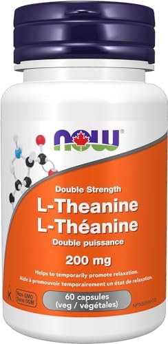 NOW Supplements, L-Theanine 200 mg with Inositol, Stress Management, 60 Veg Capsules