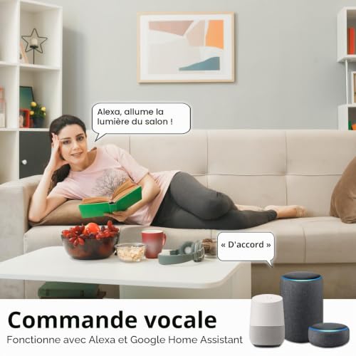 JIMEIDA Lot de 4 mini interrupteurs intelligents DIY - Compatible avec l'application Tuya, Alexa et Google Home - Conducteur neutre nécessaire – vue 3