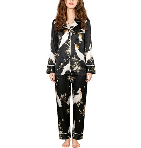 Ensemble de pyjama en soie de mûrier haut de gamme imprimé Valin