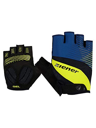 Ziener Ceperano - Guanti da Ciclismo da Uomo, Traspiranti, ammortizzanti, Antiscivolo, Limone, 6,5